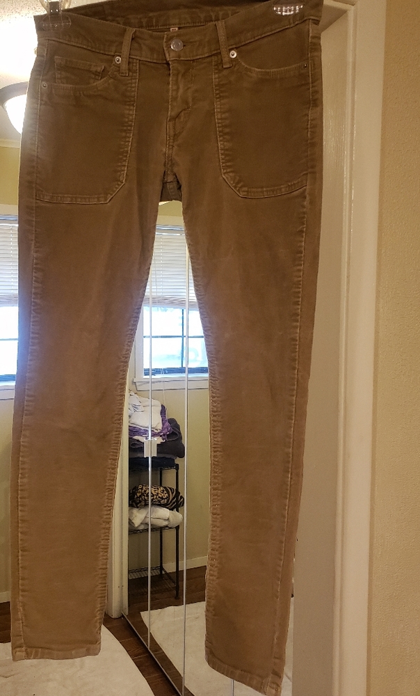 Levi skinny corduroy tan jeans